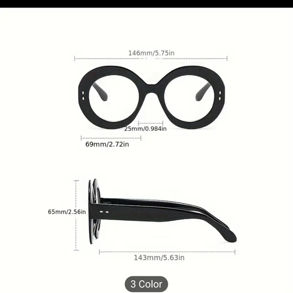 Classic Round Wider Frame, and timeless Design give this pair of eyeglasses. - Picture 7 of 12